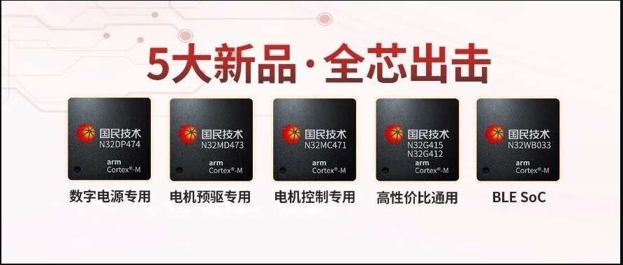 国民技术五大新品重磅发布：从数字电源到电机，从工控到蓝牙